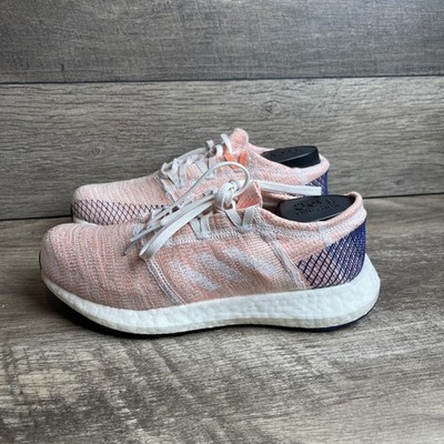 Adidas PureBoost Go B75666 Womens 8 Running Shoes White Mystery Ink Sneakers