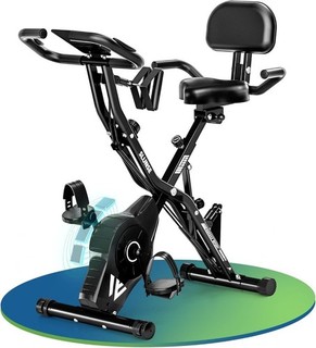 SLUNSE 5‑in‑1 Folding Exercise Bike 16‑Level Magnetic Home Workout 350LB
