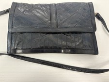Vintage real eel skin navy purse