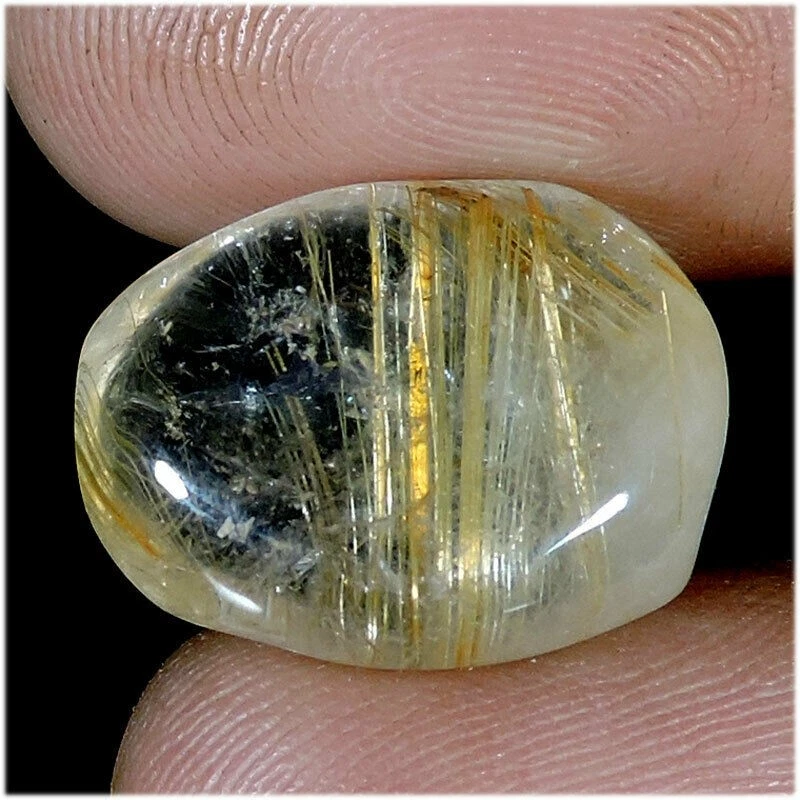 18.60Cts Antique Natural Golden Needles Rutile Quartz Oval Cabochon Gemstone s45 - Image 2 of 2