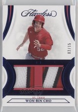2022 Panini Flawless Sapphire 2/15 Won-Bin Cho #DP-WBC Dual Patch 3c6