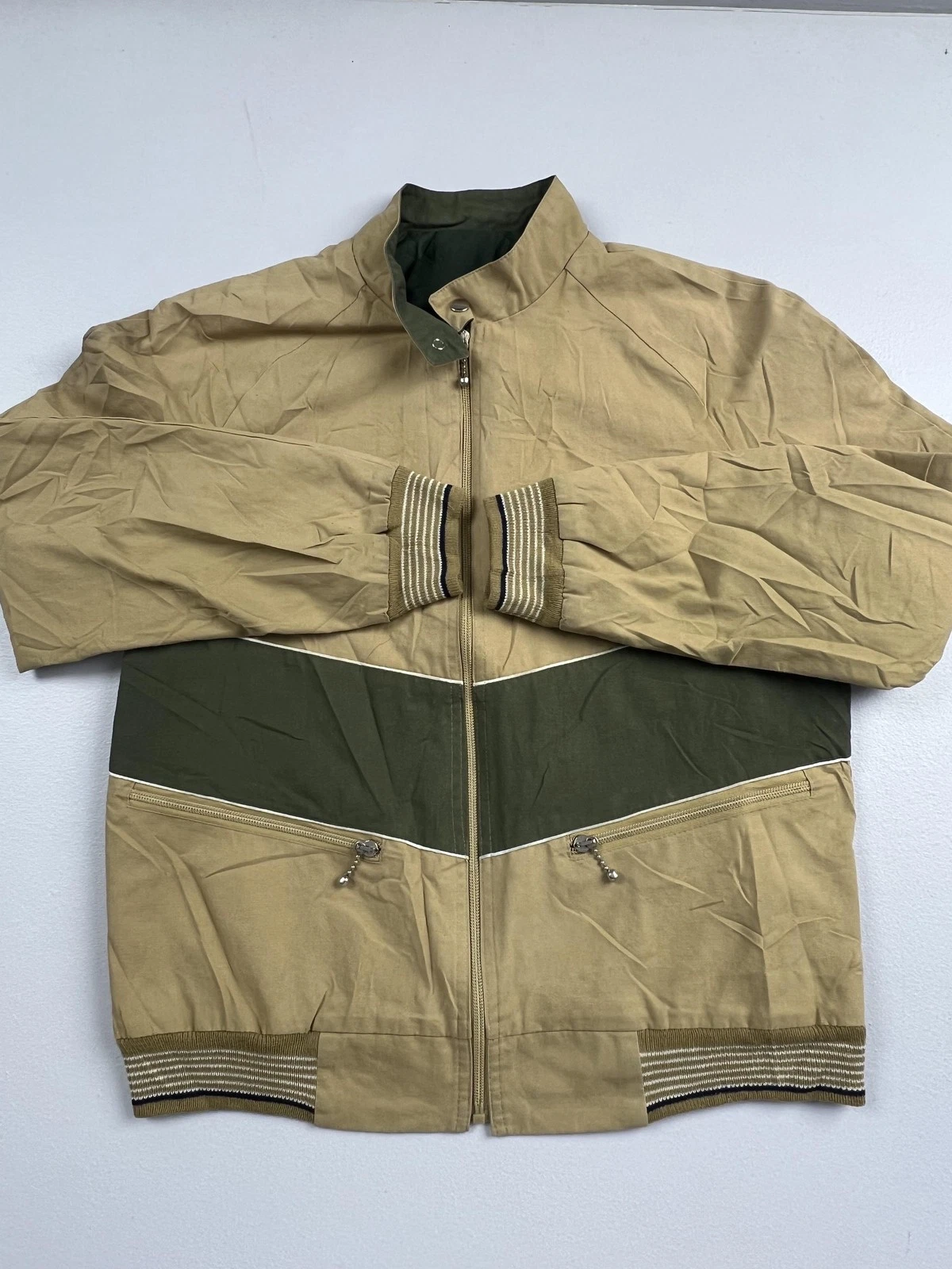 Story Jacket Mens Beige Canvas Windbreaker Full Zip Finland Geometric Read
Opens in a new window or