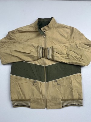 Story Jacket Mens Beige Canvas Windbreaker Full Zip Finland Geometric Read
