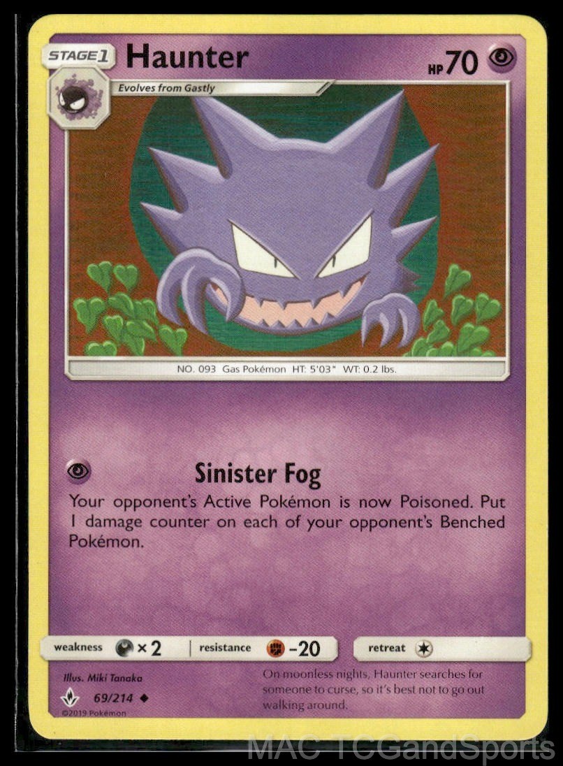 Haunter 69/214 Unbroken Bonds Pokemon TCG NM
