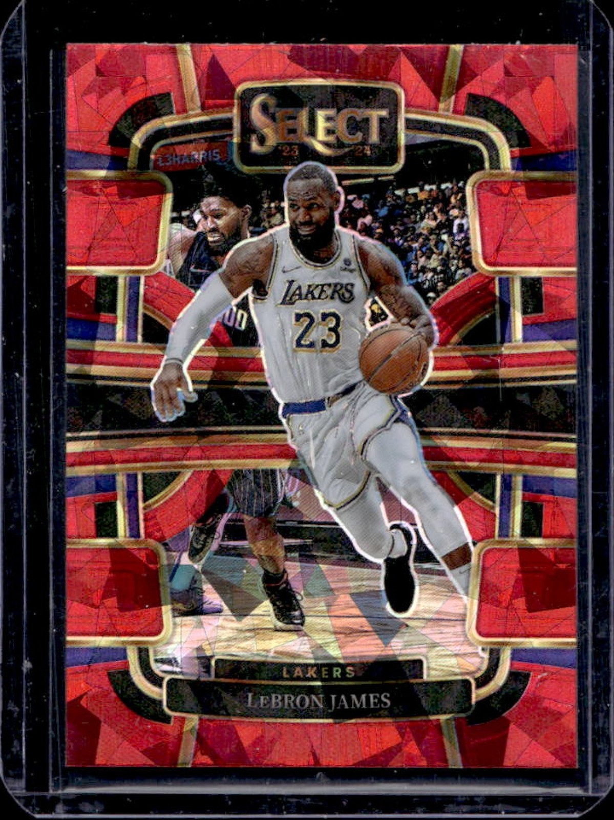 2023-24 Select LeBron James Red Cracked Ice Prizm Concourse #66 Lakers