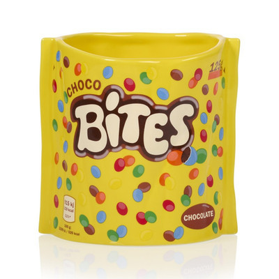 Choco Bites Dolomit Vase Hochglanz Snackbehälter Pop Design 11,5 cm