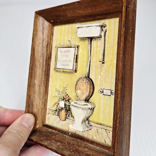 Targa da parete bagno 3D Sammy Bowen Artmark 1974 divertente retrò decorazione umorismo toilette - Foto 8 di 15