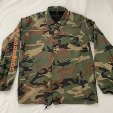 HUF Worldwide Wind Breaker Camo Lightweight  Jacket Men 2XL Green Liner Outdoor