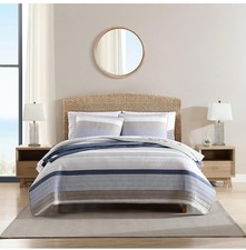 Nautica Queen Quilt Set, Cotton Reversible Bedding Galewood