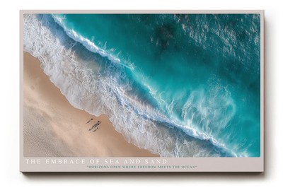 Paul Sinus Wandbild The Embrace of Sea and Sand Ocean Waves and Coastal Serenity