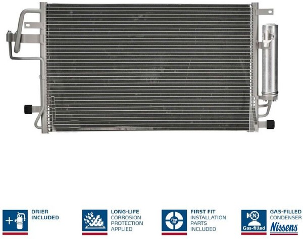 Nissens 94801 Kondensator FüR Klimaanlage Kondensator Klimaanlage-image