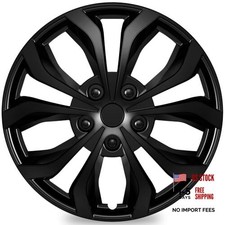 4-Pack Universal Hubcaps Wheel Covers Replacement R17, 17 inch Silver Color