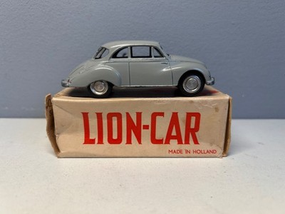 50 s LION TOYS CAR 1st Type DKW AUTO UNION GREY + Box