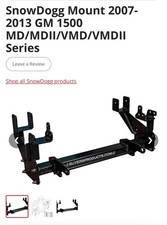 Buyers Snow Dogg Md75 Plow Mount 2007-2013 Gmc Sierra 1500
