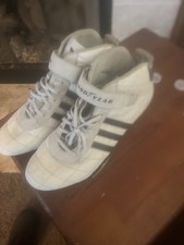 ADIDAS MONACO GOODYEAR Talla 9 BLANCO MARRÓN RAYAS MUESTRA NUEVO