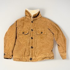 Gap Denim Kids Size 4T brown jacket cozy Warm Sherpa Buttons