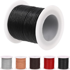 Black Leather Cord 2mm x 10M Round String Jewelry Making DIY Craft Rope Roll