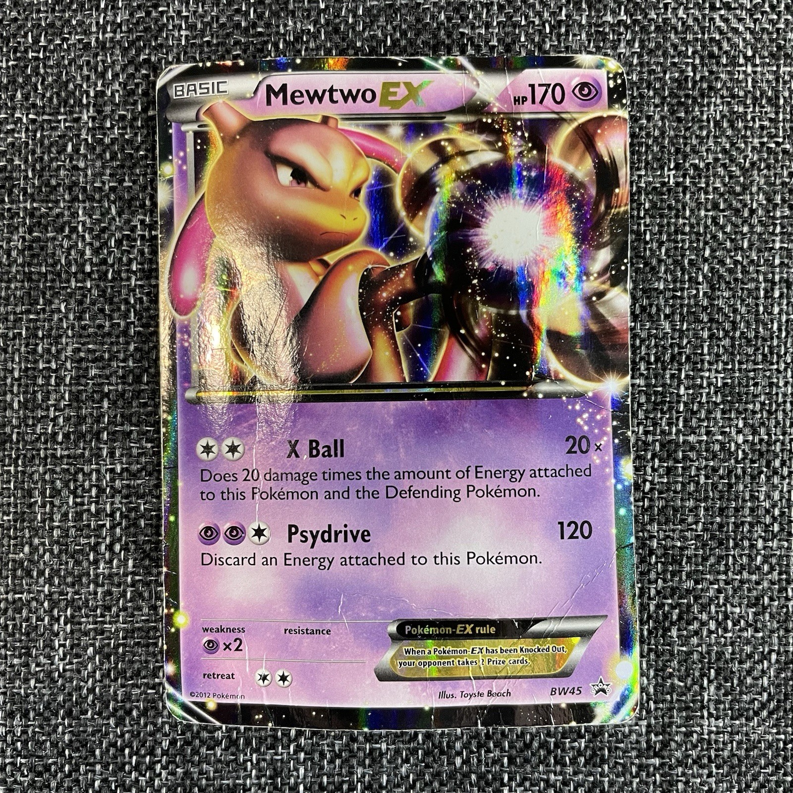 Mewtwo EX - BW45 - Promo Holo Black & White - Pokemon Card HP Or Damaged