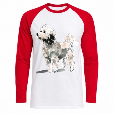 Baseball-T-Shirt süß Hund Illustration entzückend Tierliebhaber Geburtstagsgeschenk