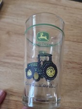 John Deere Logo Tumbler Nothing Runs Like a Deere Tractor Clear Glass