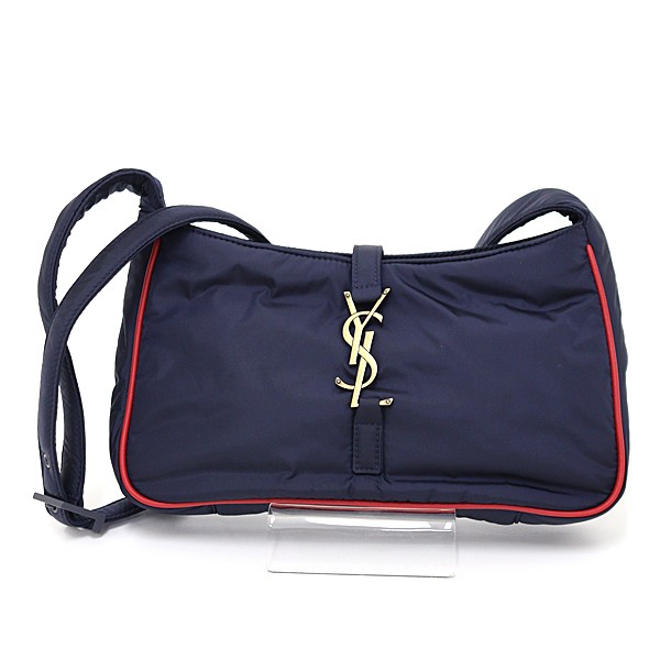 Borsa a tracolla SAINT LAURENT Le Cincassette 733294 nylon pelle donna rosso navy