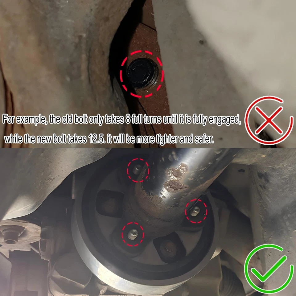 4Pcs Car Wheel Tyre Bolts Screw Parts Longer For Vauxhall Signum Tigra Metal New - Image 4 of 4