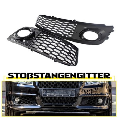 2x Stoßstange Gitter Abdeckung Nebelscheinwerfer Wabe Für 2009-2011 AUDI A4 B8