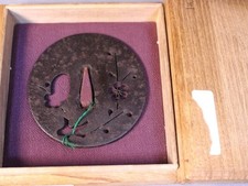 Japanese Tsuba Ironji Sukashi Nobushige Mei Plum Blossom Design Antique
