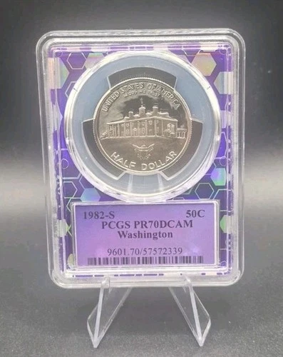 1982-S 50C PR 70 CAM Washington 90% Silver