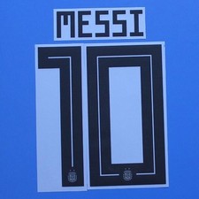 Argentina 2018 Lionel Messi Player Size Soccer Shirt Nameset Name Number ID