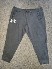 Under Armour Męskie joggery z logo Rival Fleece - XXL - szare (węgiel drzewny)