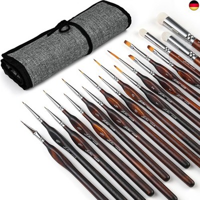 Miniatur-Pinsel Drybrush-18-teiliges Mikro-Detail-Pinsel-Set, kleine feine