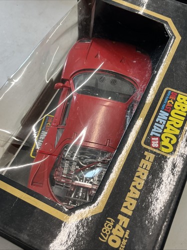 BURAGO 1:18 SCALE 1987 FERRARI F40 DIECAST! RED! NEW IN BOX! - Picture 9 of 10