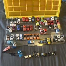 60 Vintage Galoob Micro Machines Large Vehicles Cars lot with carrier and garage