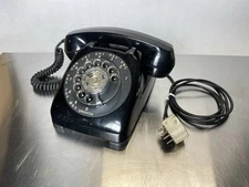 Vintage Rotary Telephone Black Rotating Dial by GTE Automatic Electric 1973