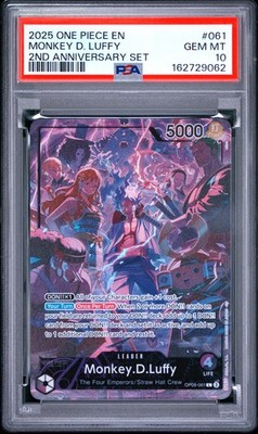 PSA10 ルフィ English 2nd anniversary 061 One Piece Monkey D. Luffy English 2nd Anniversary OP09-061 PSA 10