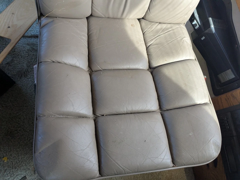 SEAT 1997 Dodge Van 1500 2500 3500 izquierda segunda fila asiento con canastilla cuero beige Foto 4 de 4
