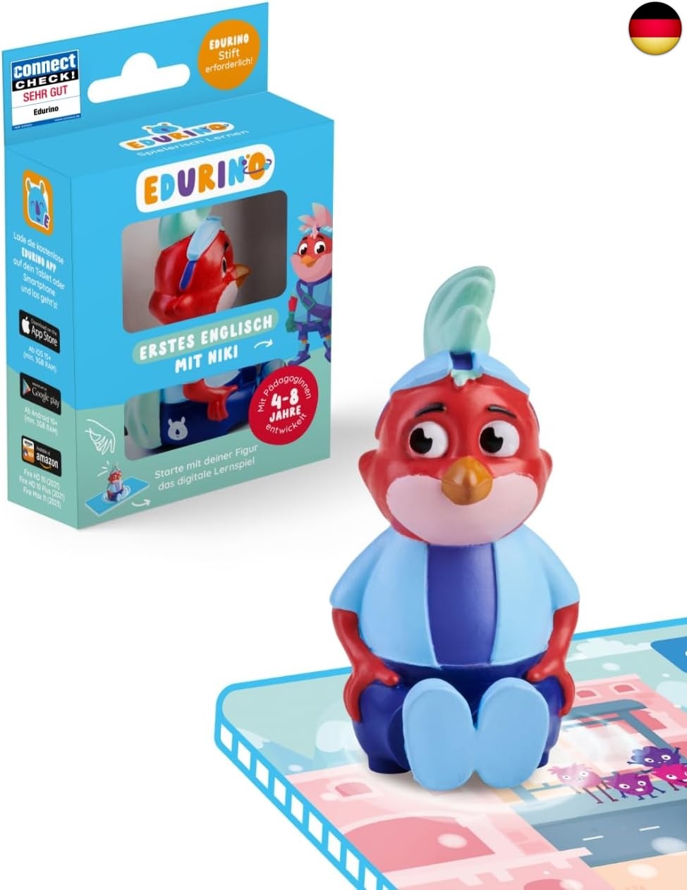 Edurino Figur Niki Erstes Englisch ab 4 Jahren inkl. App | Innovatives &