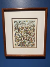 “Too Many People Going Sking” James Rizzi signed 3-D Silk Screen