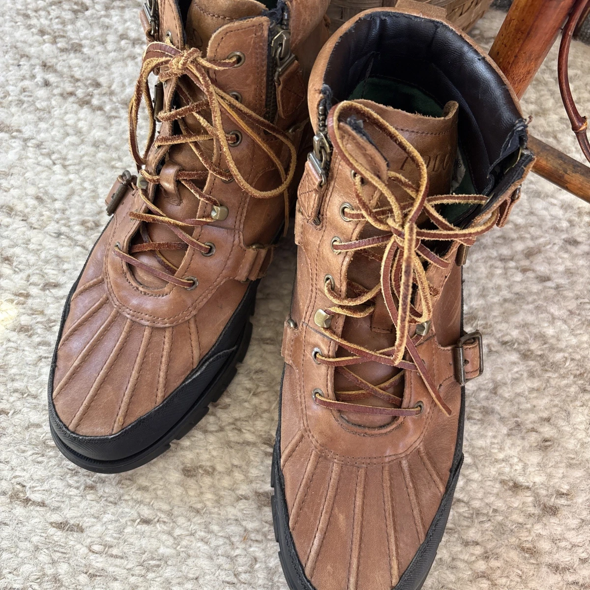 Polo Ralph Lauren Brown Zip Boots for Men for Sale - Shop New