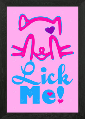 Flirty Cheeky Kitty Katze gerahmtes Wandbild Poster Leinwanddruck Bild