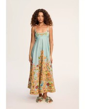 Alemais 2026 New Linen Garden Print Camisole Maxi Dress Casual Boho Summer