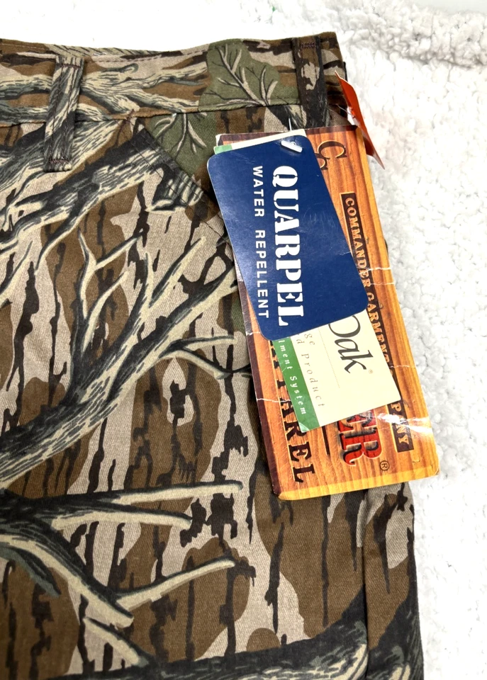 VTG Commander Mossy Oak Camo Pant Men XL 42-44 Quarpel Water Repel Made USA RARE - Image 3 of 4