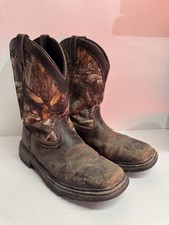 Rocky Boots Kid  s 8  WP Western Dark Brown Realtree Camouflage Youth 5.5M