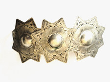 Thailand Hair Clip Silvertone Metal Star Shape Barrette Southwest Western