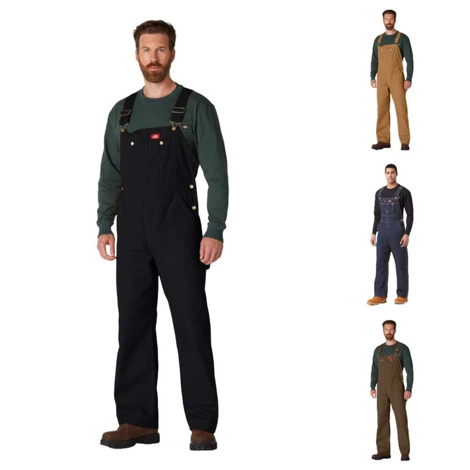 Mono para hombre Dickies multi bolsillo cruzado espalda alta con tirantes DB100