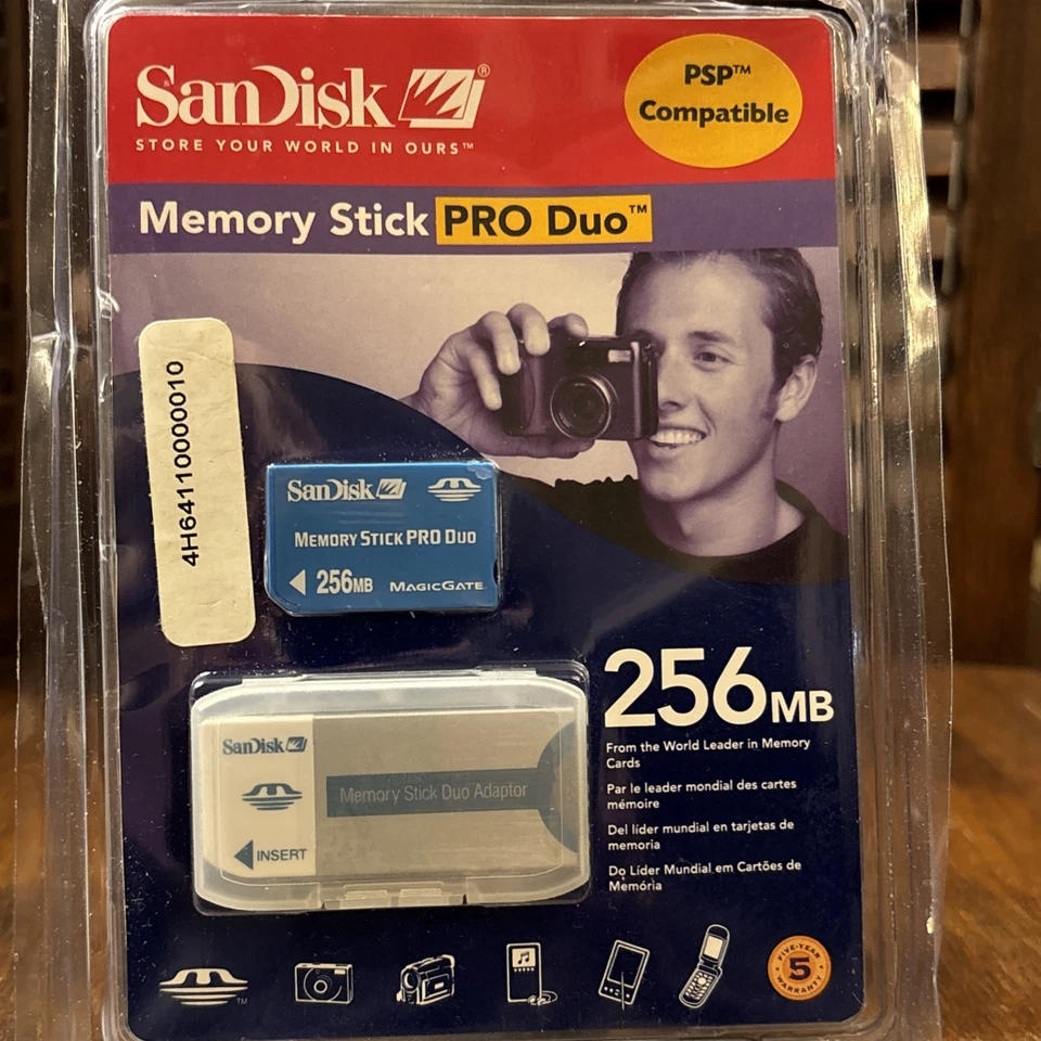 SanDisk MagicGate 256MB Memory Stick Pro - New Old Stock, Factory Sealed - Image 2 of 4