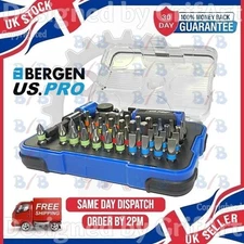 43PC 1/4" DRIVE HEX BIT & RATCHET PHILIPS SLOTTED POZI STAR HEX TAMPERPROOF STAR