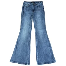 Judy Blue Flared Leg Jeans Womens 11/30 Blue Denim Cotton Stretch Streetwear