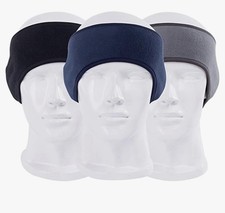 Fleece Ear Warmers, 3 Pieces Winter Running Headband Ear Warmers for Women Men